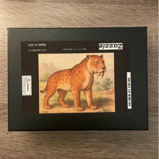 Puzzle d'histoire naturelle du tigre de dent sabre