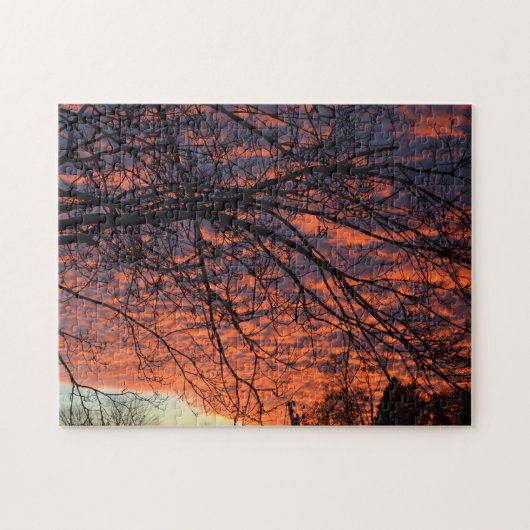 Puzzle d'hiver coucher de soleil (Horizontal)