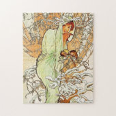 Puzzle d'hiver d'Alpohnse Mucha (Vertical)