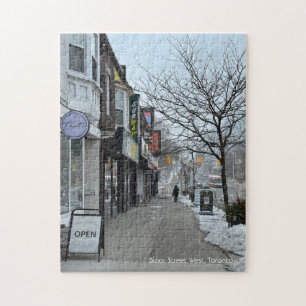 Puzzle d'hiver dans la rue Bloor Ouest, Toronto