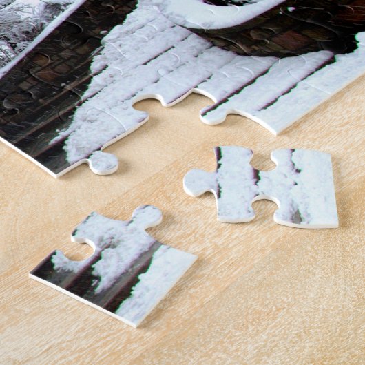 Puzzle d'hiver de ville (Côté)