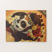 Puzzle Dia De Los Muertos Throw Pillow (Horizontal)