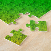 Puzzle Diag Arc-en-ciel dégradé Floral Motif bleu vert (Côté)