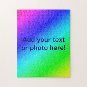 Puzzle Diagonale arc-en-ciel bleu à vert