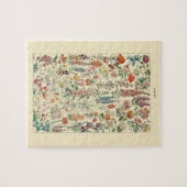 Puzzle Diagramme botanique du jardin Fleur sauvage Fleurs (Horizontal)
