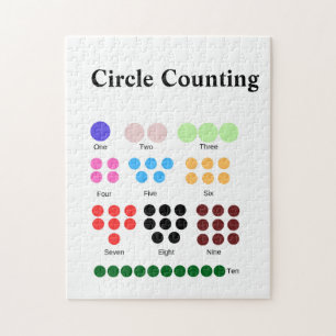 Puzzle Diagramme de comptage de cercle enseignant scolair