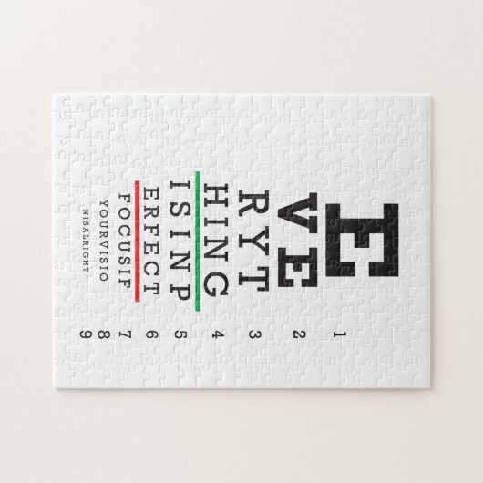 Puzzle Diagramme d'oeil d'optométrie (Horizontal)