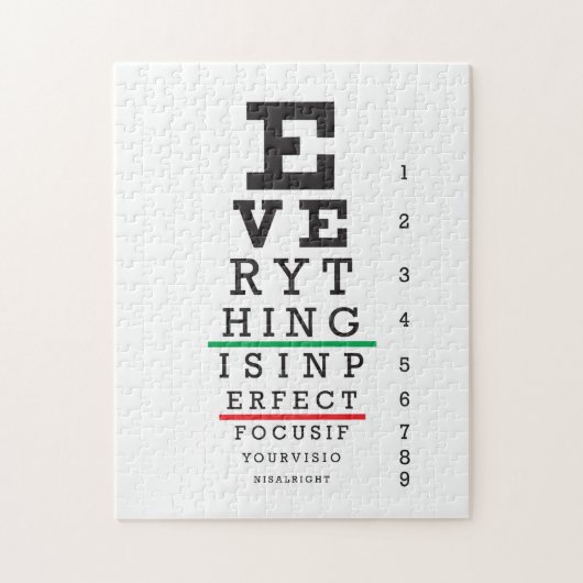 Puzzle Diagramme d'oeil d'optométrie (Vertical)