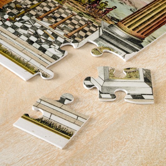 Puzzle Diagramme emblématique maçonnique de franc-maçon (Côté)