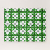 Puzzle Diamant & Emerald Gemstone Art, Vert (Horizontal)
