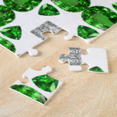 Puzzle Diamant & Emerald Gemstone Art, Vert (Côté)