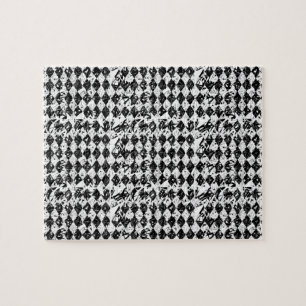 Puzzle Diamants Abstraits noirs et blancs