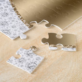 Puzzle Diamants de glam, Monogramme d'or, Nom du script (Côté)