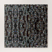 Puzzle Diamond brillant motif élégant argent et noir (Horizontal)