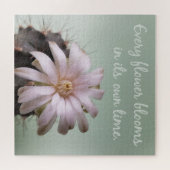 Puzzle Dicton Positif avec Fleur de Cactus en Fleur (Horizontal)