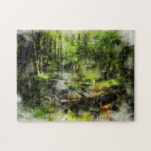 Puzzle Die Brücke im Wald - (Horizontal)