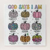 Puzzle Dieu dit que j'ai automne moisson automne tomber f (Vertical)