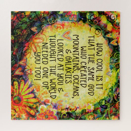 Puzzle Dieu est Cool Inspirant Religieux Plutôt Inspiriti (Horizontal)