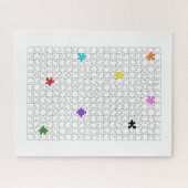 Puzzle Difficile Blanc quelques pièces colorées abstrait (Horizontal)