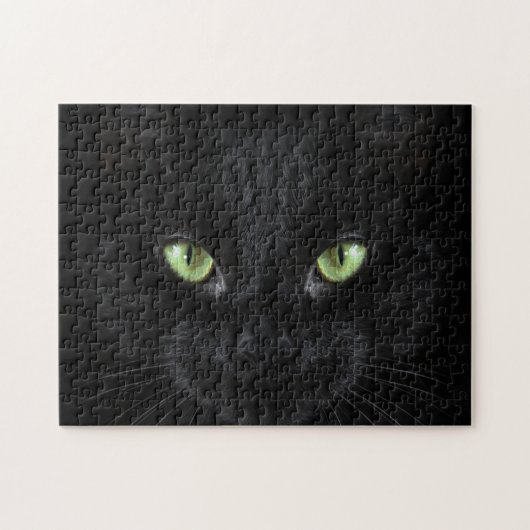 Puzzle difficile de chat noir tout en noir de 252  (Horizontal)