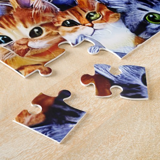 Puzzle Difficile | visages de chat collage gingembre gris (Côté)