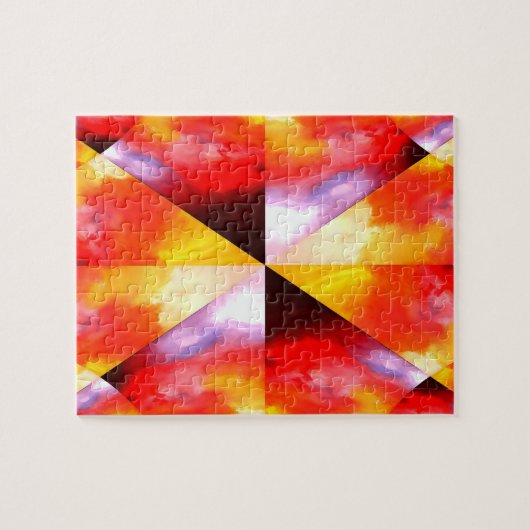 Puzzle Digital Computer Art Abstrait Modern Creative Red (Horizontal)