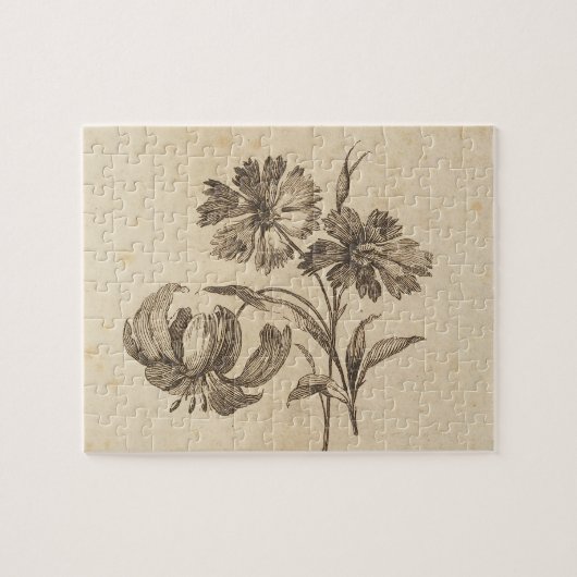 Puzzle d'illustration de fleurs (Horizontal)