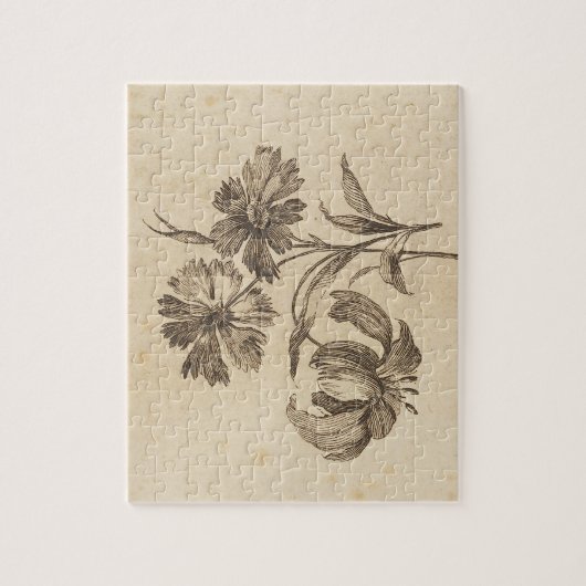 Puzzle d'illustration de fleurs (Vertical)