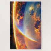 Puzzle Dimensions de la Terre cosmique avec arc en ciel e (Vertical)