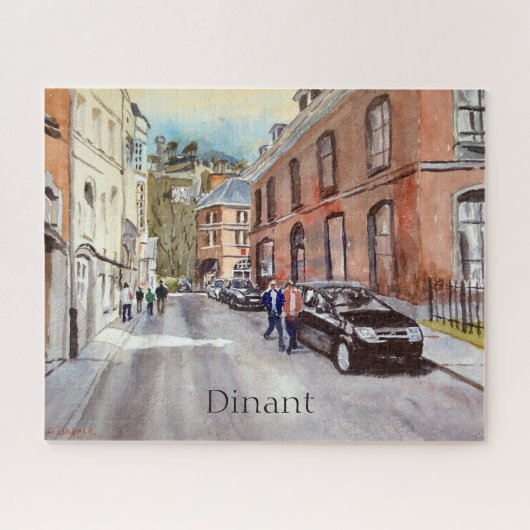 Puzzle Dinant Belgique Street Scene aquarelle (Horizontal)