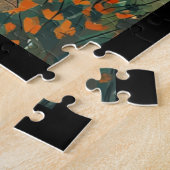 Puzzle Dinde rétro boho patchwork d'automne (Côté)