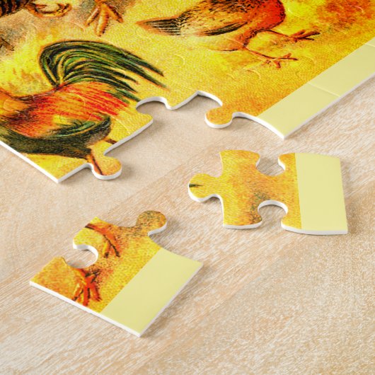 Puzzle Dindons et poulets d'art (Côté)