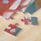 Puzzle Dîner cuisine femme au foyer au chat (Côté)