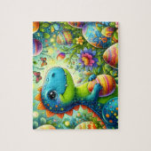 Puzzle Dinosaur Easter Egg Garden (Vertical)