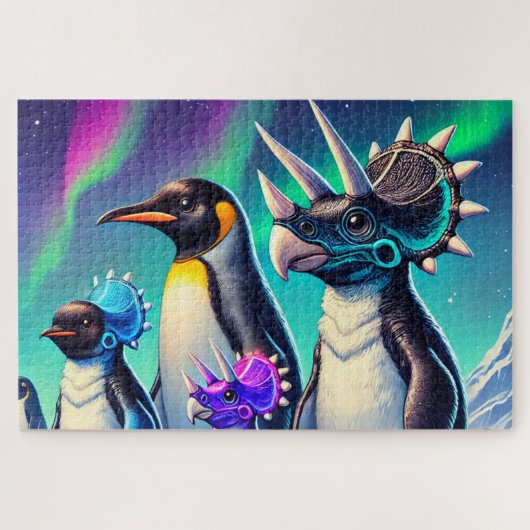 Puzzle Dinosaur Penguin (Horizontal)