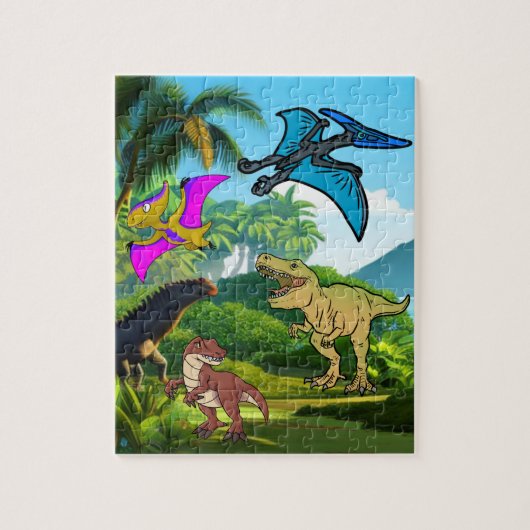 Puzzle Dinosaure amusant (Vertical)
