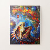 Puzzle Dinosaure coloré pour enfants (Vertical)