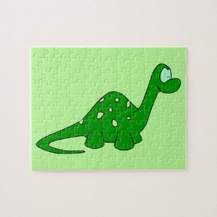 Puzzle Dinosaure de dessin animé vert
