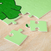 Puzzle Dinosaure de dessin animé vert (Côté)