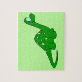 Puzzle Dinosaure de dessin animé vert (Vertical)