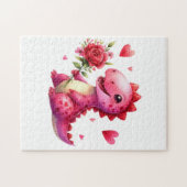 Puzzle Dinosaure de la Saint Valentin (Horizontal)