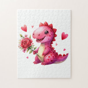 Puzzle Dinosaure de la Saint Valentin