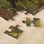 Puzzle Dinosaure de Velociraptor dans la forêt (Côté)