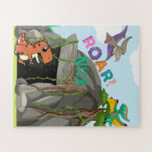 Puzzle Dinosaure et amis personnalisés (Horizontal)