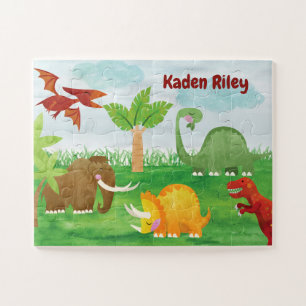 Puzzle Dinosaure Jurassique T Rex Brontosaurus personnali