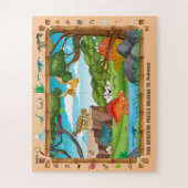 Puzzle Dinosaure personnalisé Détective Objet Chasse Enfa (Vertical)