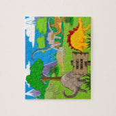 Puzzle Dinosaure pour enfant personnalisé (Vertical)