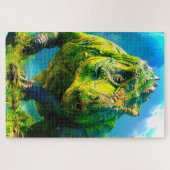 Puzzle Dinosaure Vert (Horizontal)