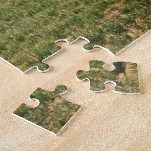 Puzzle Dinosaure vert mignon personnalisez avec le nom (Côté)