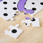 Puzzle Dinosaure Violet, Enfants Personnalisés Mignons (Côté)